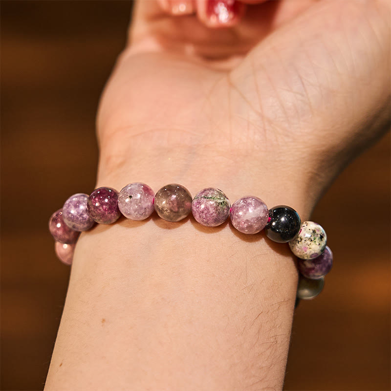 Bracelet de guérison en tourmaline arc-en-ciel de 8 mm