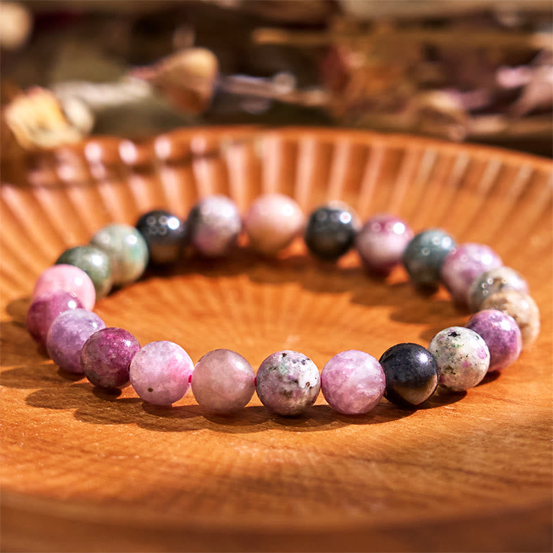 Bracelet de guérison en tourmaline arc-en-ciel de 8 mm