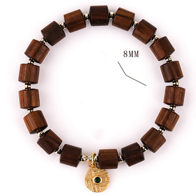 Bracelet spirituel en bois de rose de 8 mm pour la chaleur et l'équilibre