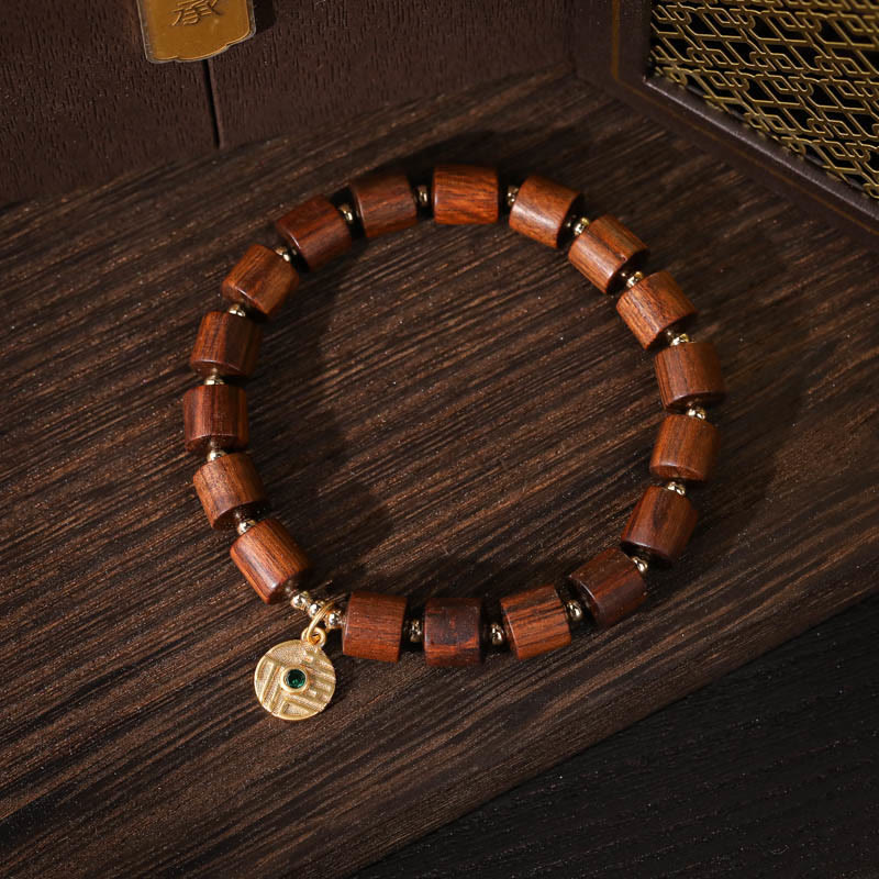 Bracelet spirituel en bois de rose de 8 mm pour la chaleur et l'équilibre