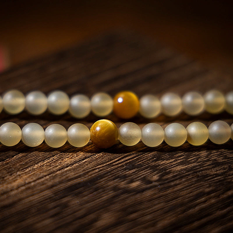 Bracelet en corne de mouton de 8 mm, symbole du zodiaque chinois, pour la richesse et la protection