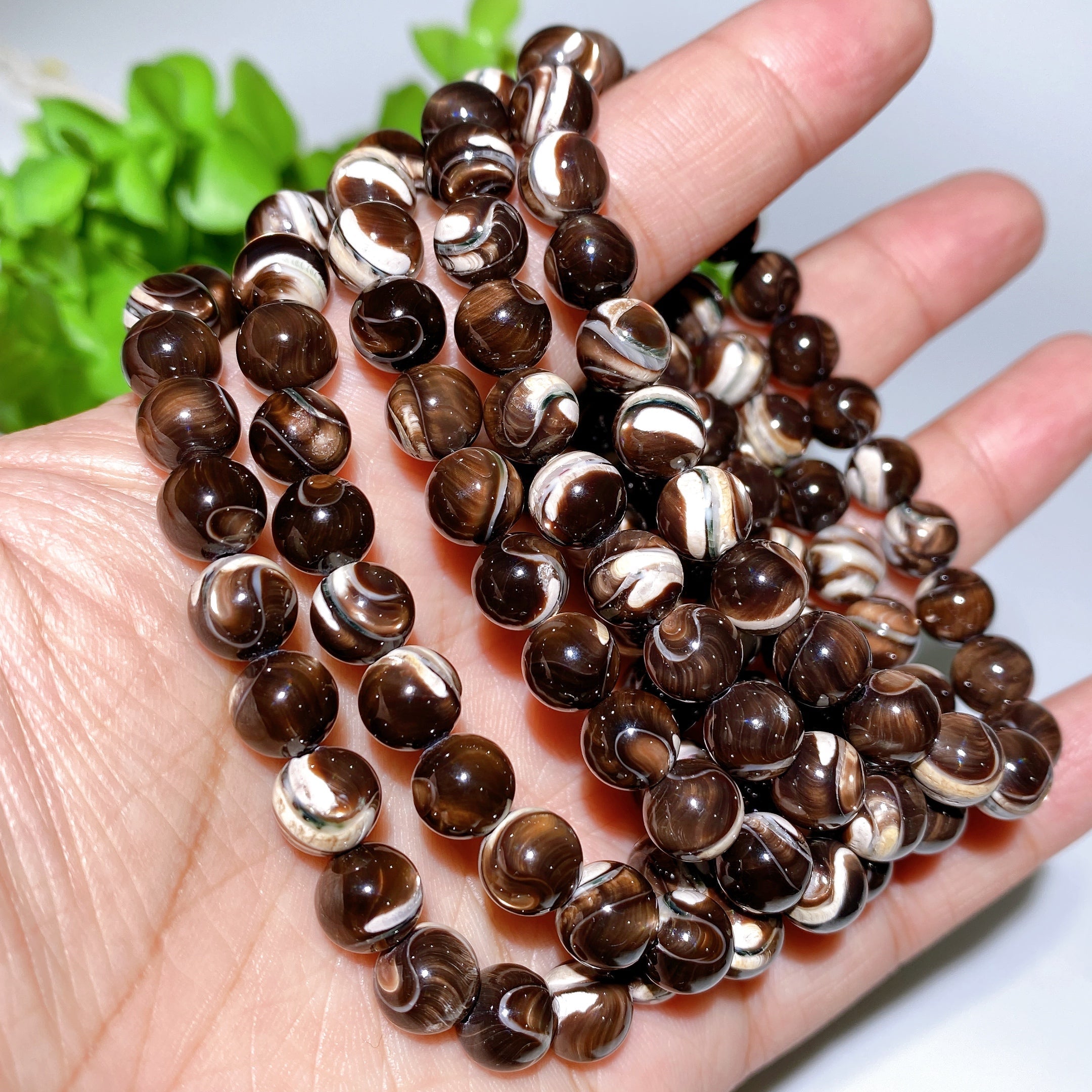 8mm Shell Stone Spiritual Bracelet for Healing & Protection