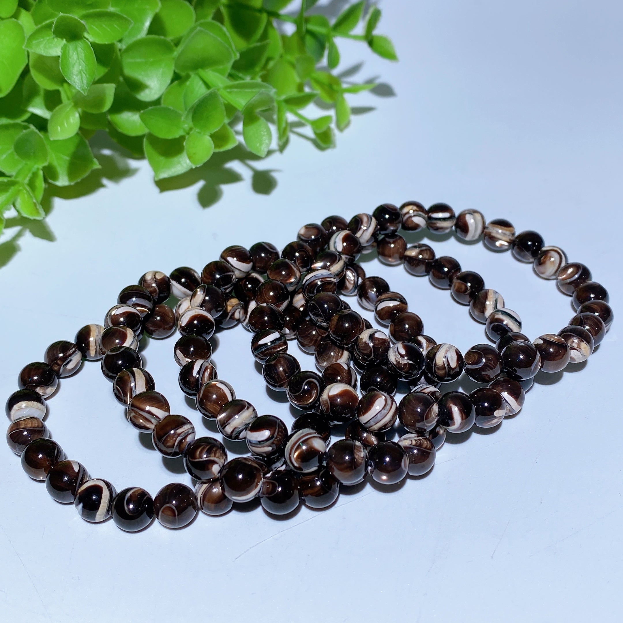 8mm Shell Stone Spiritual Bracelet for Healing & Protection