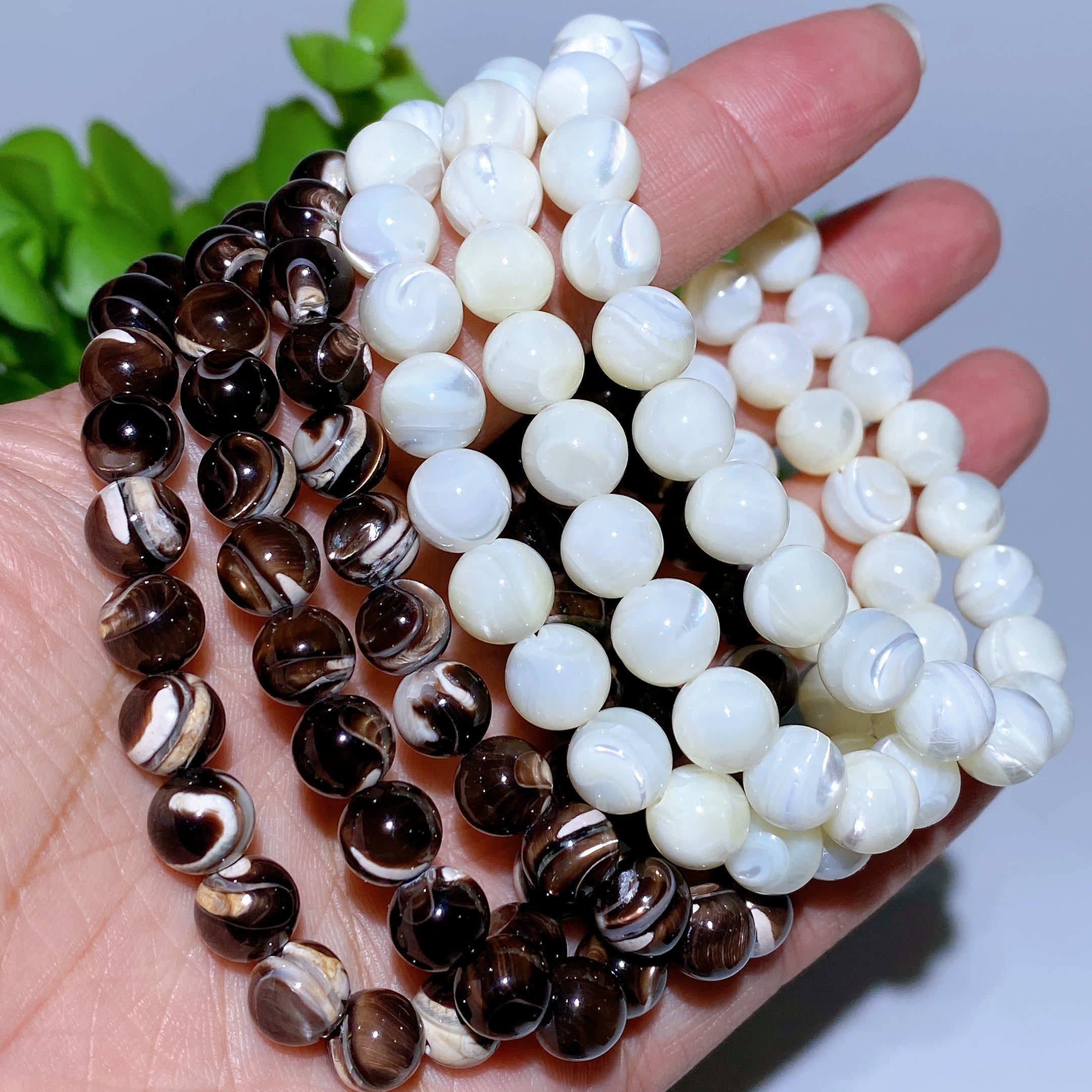 8mm Shell Stone Spiritual Bracelet for Healing & Protection