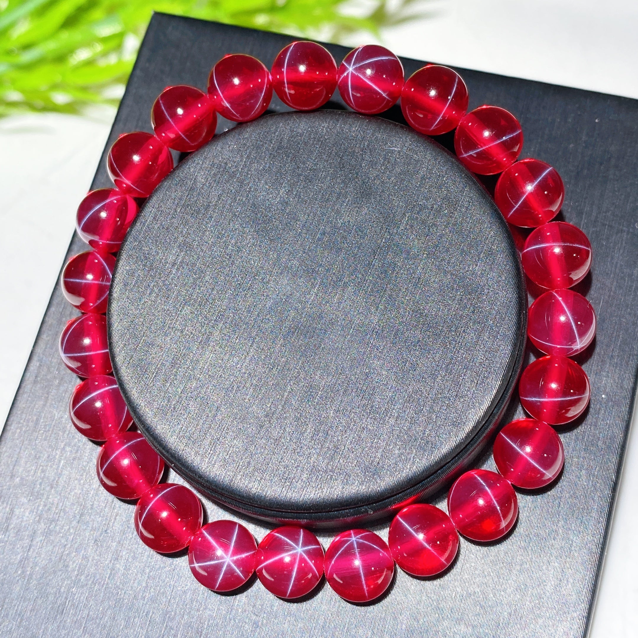 8mm Star Ruby Healing Bracelet for Spiritual Protection