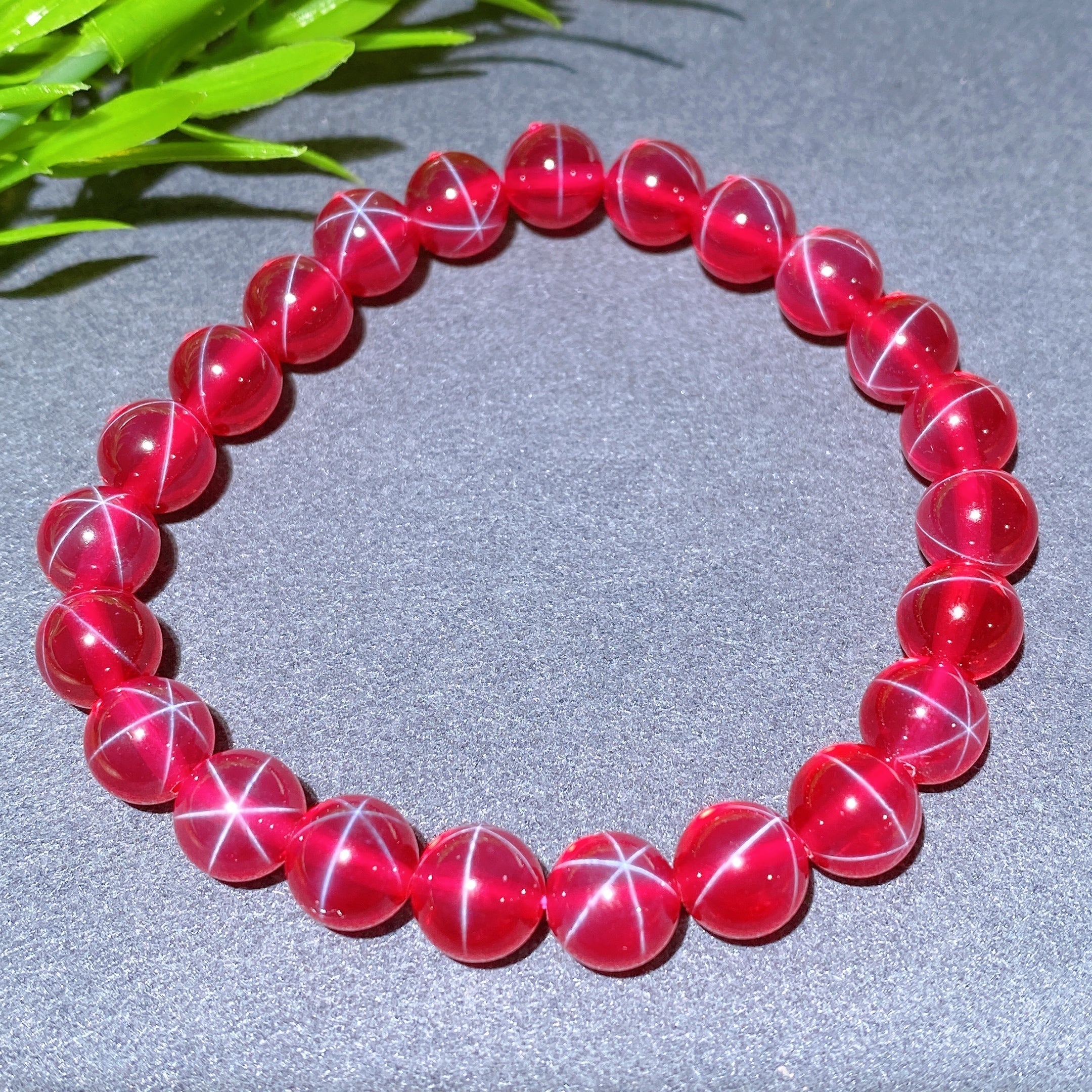 8mm Star Ruby Healing Bracelet for Spiritual Protection