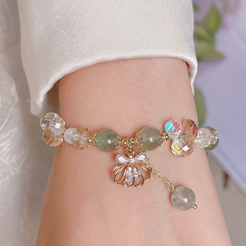 Bracelet de perles de quartz fraise de 8 mm pour la guérison et l'amour