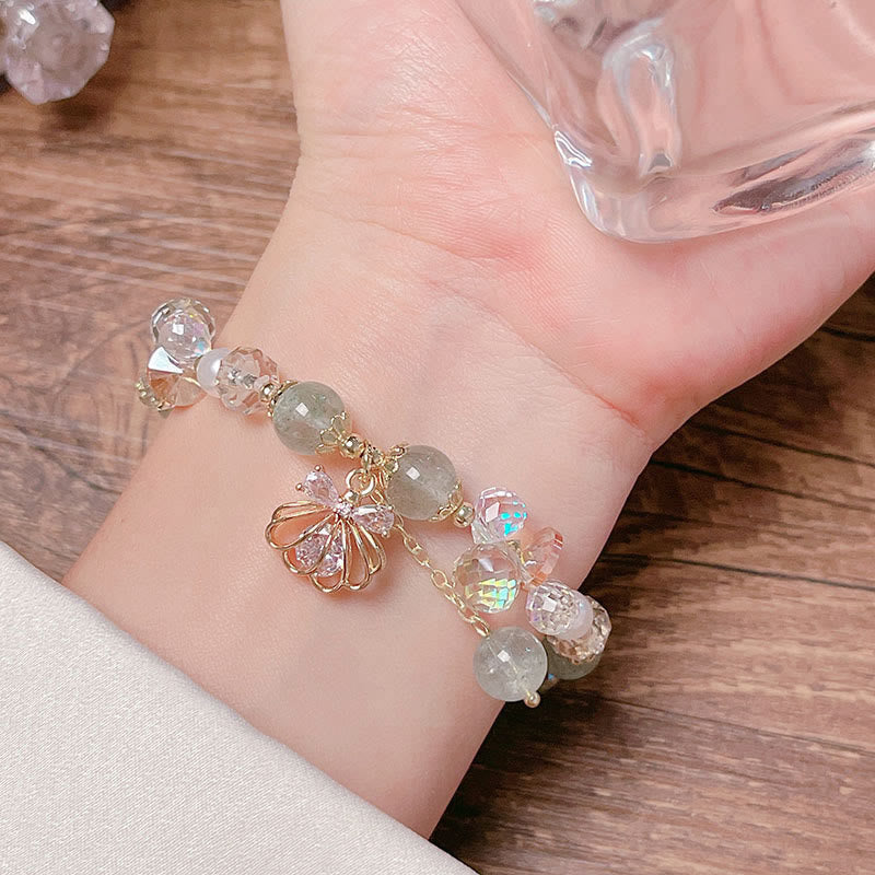 Bracelet de perles de quartz fraise de 8 mm pour la guérison et l'amour