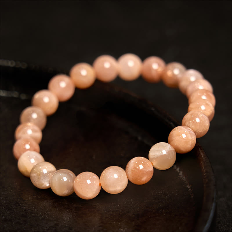 Bracelet en pierre de soleil de 8 mm pour une énergie positive et une vitalité