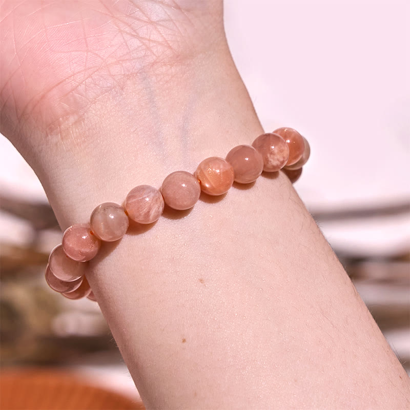 Bracelet d'énergie positive en pierre de soleil de 8 mm