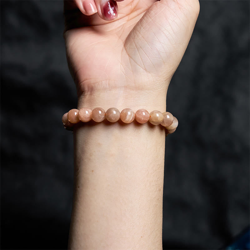 Bracelet d'énergie positive en pierre de soleil de 8 mm