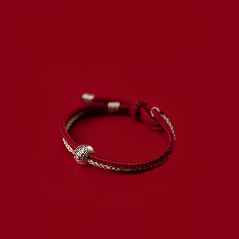 Bracelet tibétain Bouddha Zakiram de 8 mm pour la richesse et la protection
