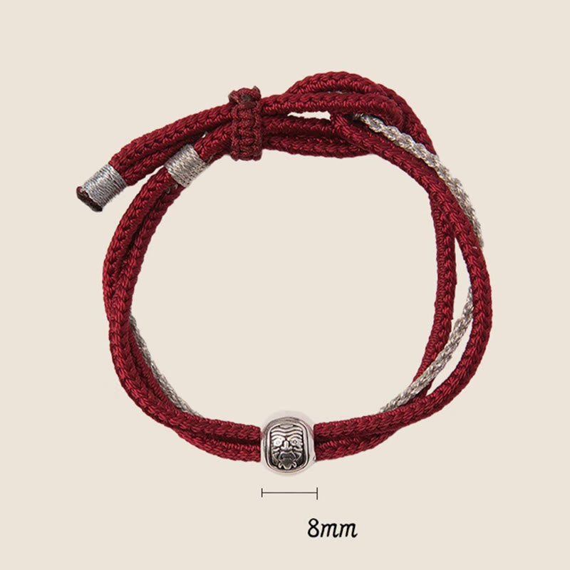 Bracelet tibétain Bouddha Zakiram de 8 mm pour la richesse et la protection