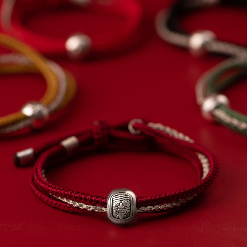 Bracelet tibétain Bouddha Zakiram de 8 mm pour la richesse et la protection