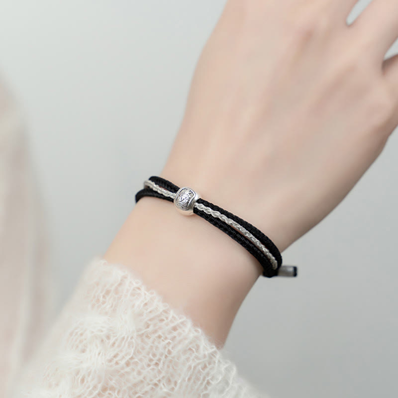 Bracelet tibétain Bouddha Zakiram de 8 mm pour la richesse et la protection