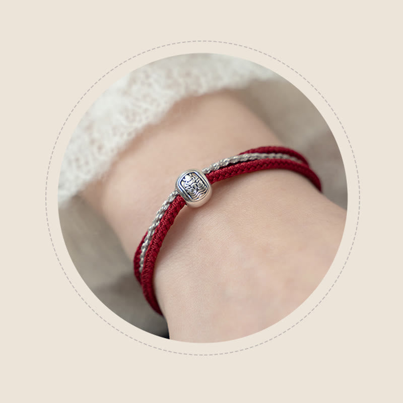 Bracelet tibétain Bouddha Zakiram de 8 mm pour la richesse et la protection