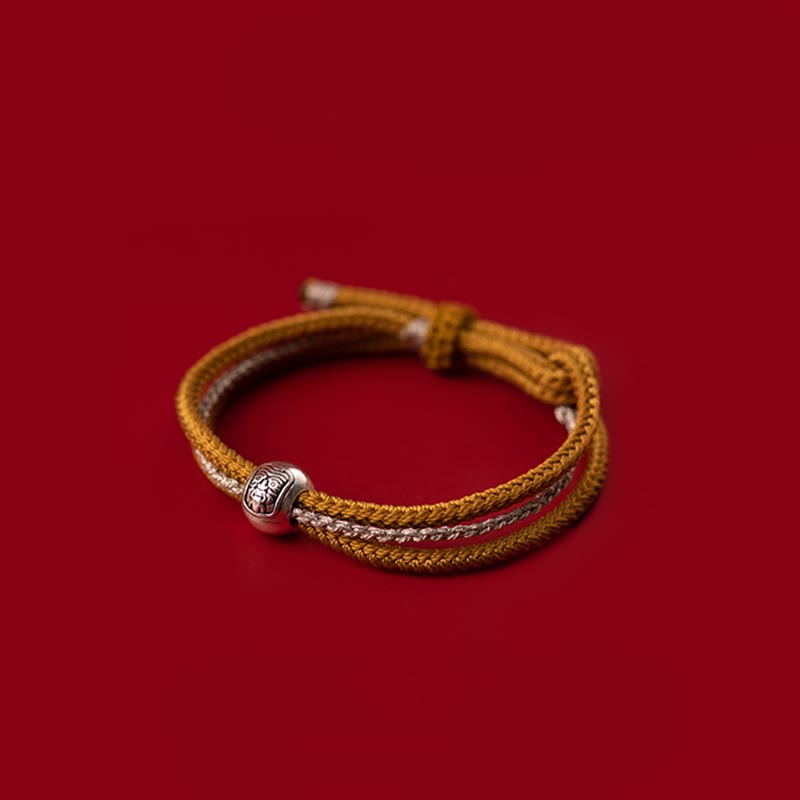 Bracelet tibétain Bouddha Zakiram de 8 mm pour la richesse et la protection