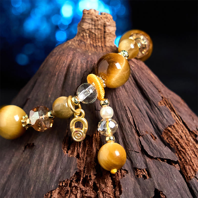 Bracelet œil de tigre 8 mm pour la force et le courage