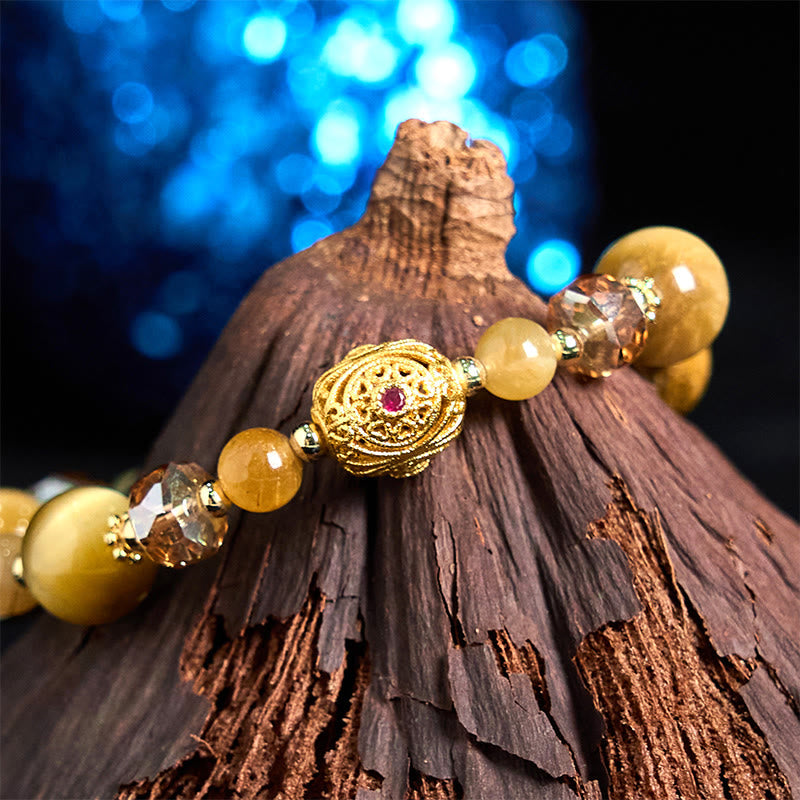 Bracelet œil de tigre 8 mm pour la force et le courage