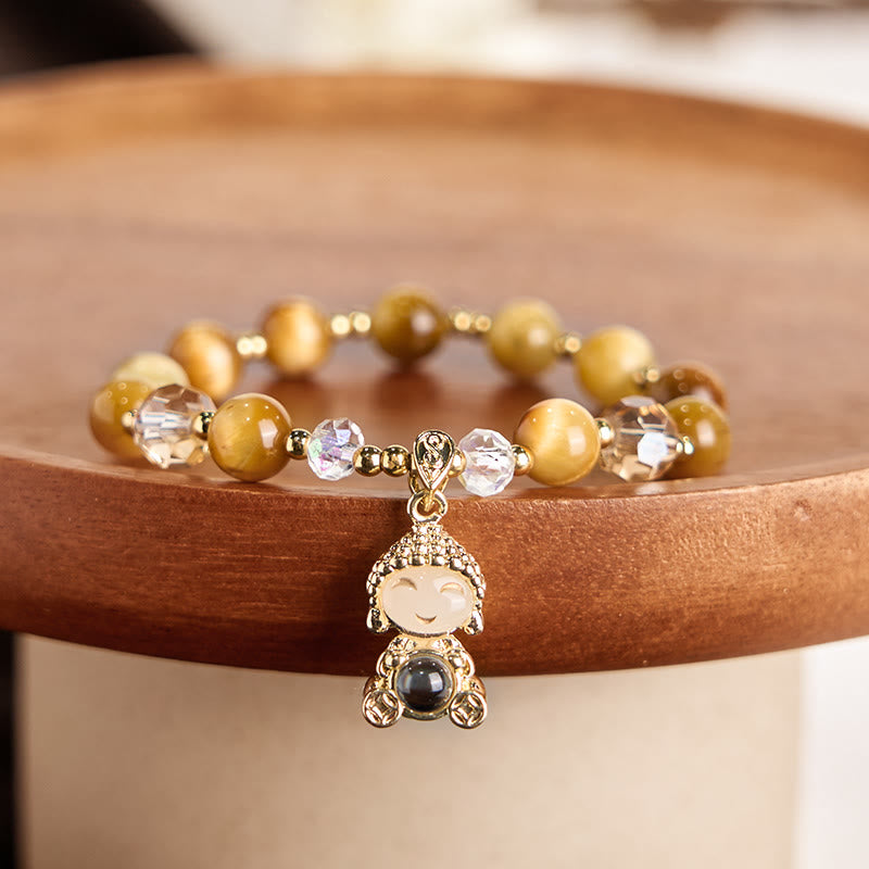 Bracelet de protection et de méditation en œil de tigre de 8 mm