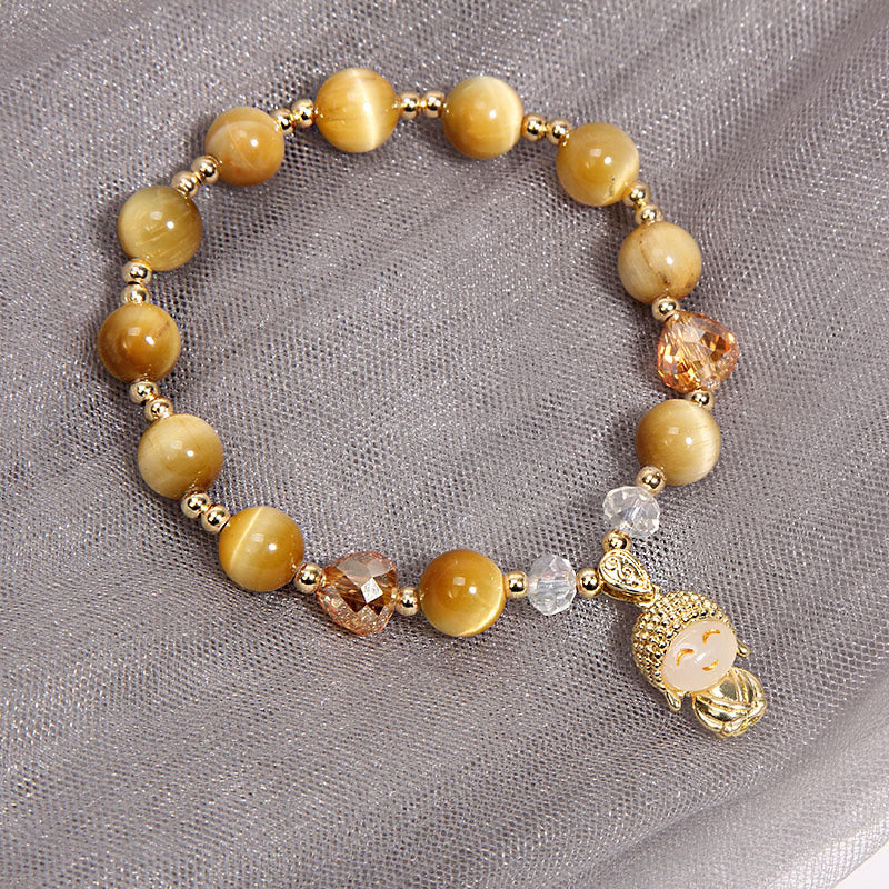 Bracelet de protection et de méditation en œil de tigre de 8 mm