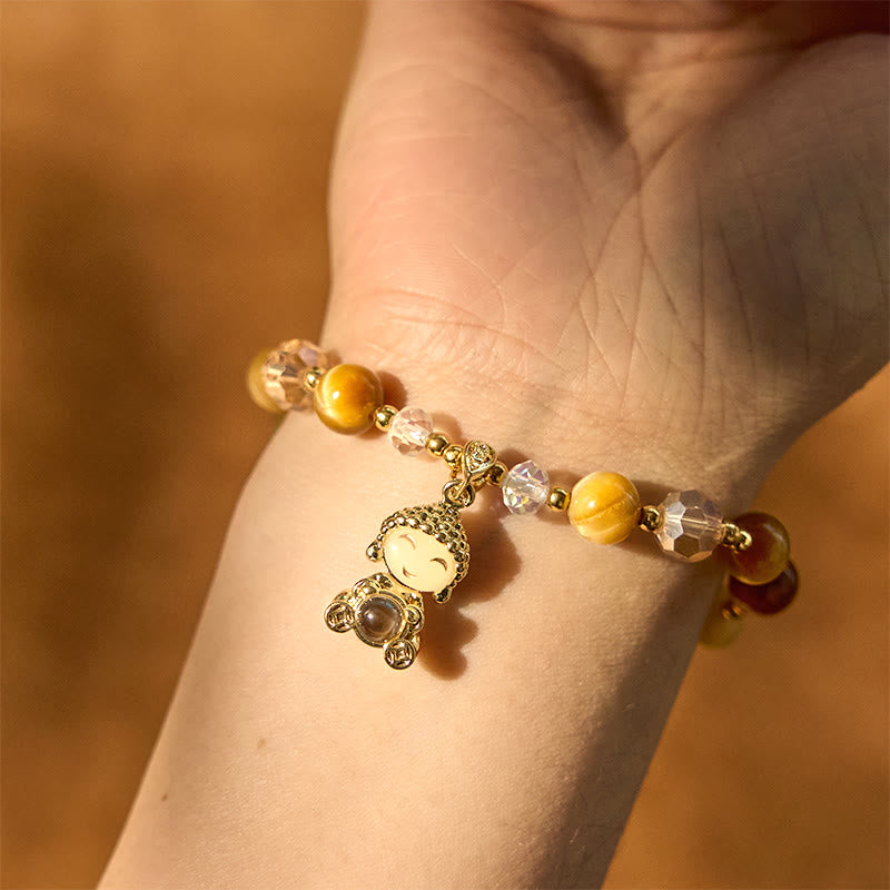 Bracelet de protection et de méditation en œil de tigre de 8 mm