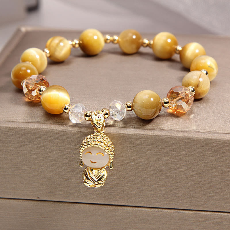 Bracelet de protection et de méditation en œil de tigre de 8 mm