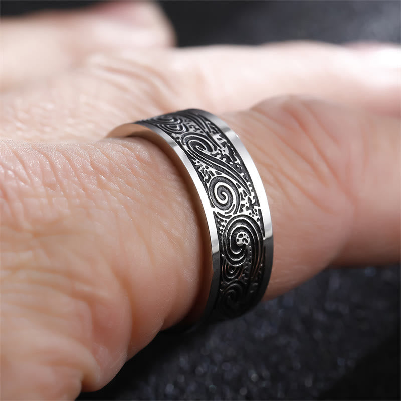 Bague d'équilibre en acier titane de 8 mm pour une clarté spirituelle