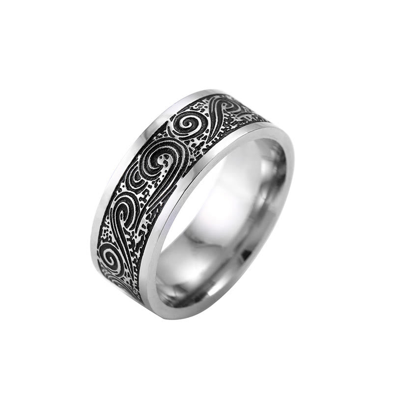 Bague d'équilibre en acier titane de 8 mm pour une clarté spirituelle