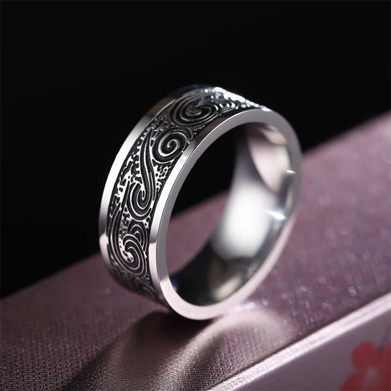 Bague d'équilibre en acier titane de 8 mm pour une clarté spirituelle