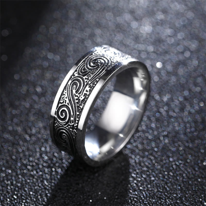 Bague d'équilibre en acier titane de 8 mm pour une clarté spirituelle