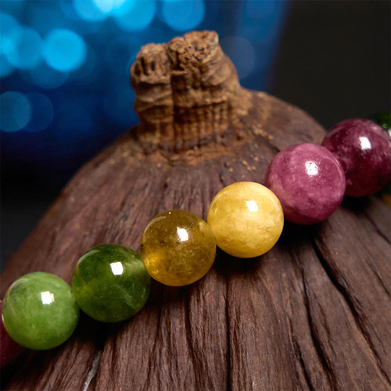 Bracelet Fleur de Sagesse Tourmaline 8 mm pour une énergie positive