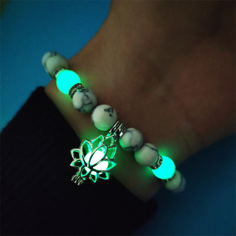 Bracelet de protection en pierre lumineuse turquoise de 8 mm pour la méditation