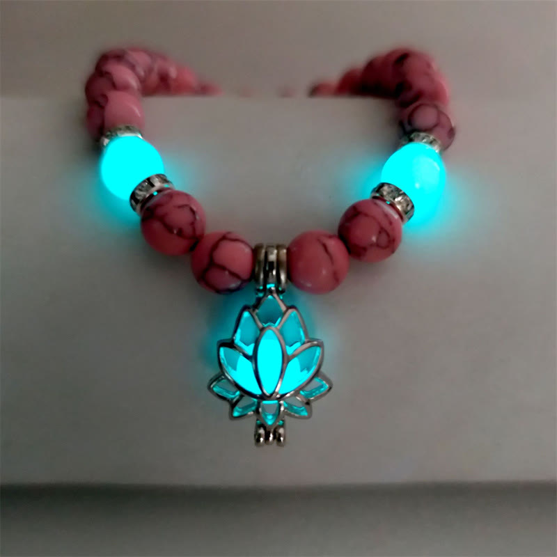 Bracelet de protection en pierre lumineuse turquoise de 8 mm pour la méditation