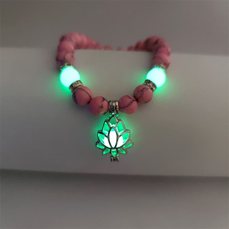 Bracelet de protection en pierre lumineuse turquoise de 8 mm pour la méditation