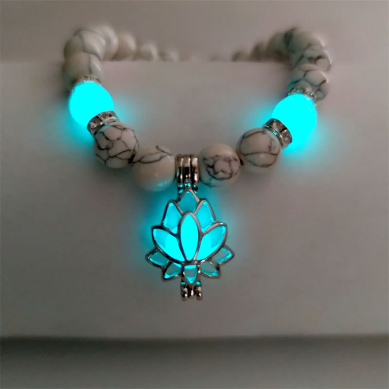 Bracelet de protection en pierre lumineuse turquoise de 8 mm pour la méditation