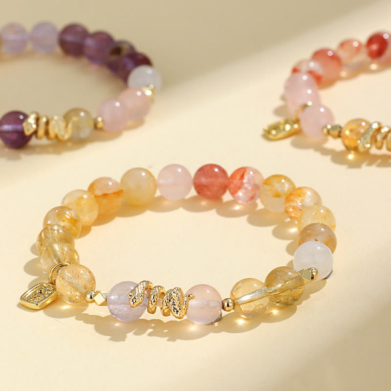Bracelet porte-bonheur en améthyste de 8 mm pour l'équilibre