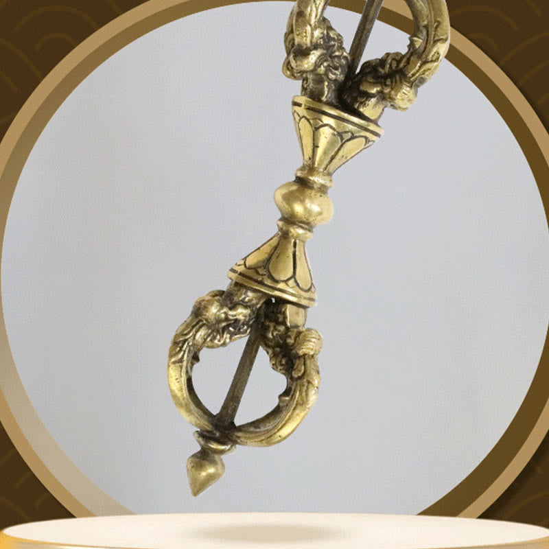 Dorje de méditation en cuivre de 23 cm, fabriqué à la main au Népal