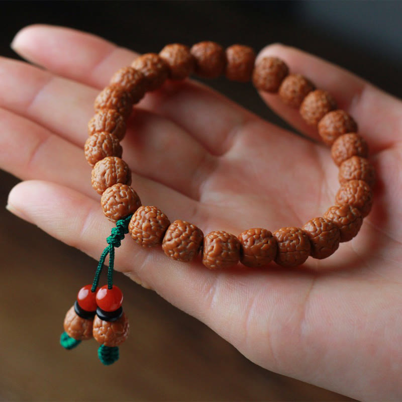 Bracelet de richesse en agate Rudraksha Bodhi Seed 9-11 mm
