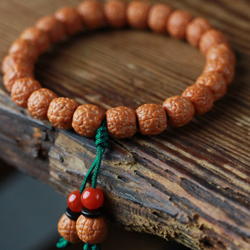 Bracelet de richesse en agate Rudraksha Bodhi Seed 9-11 mm