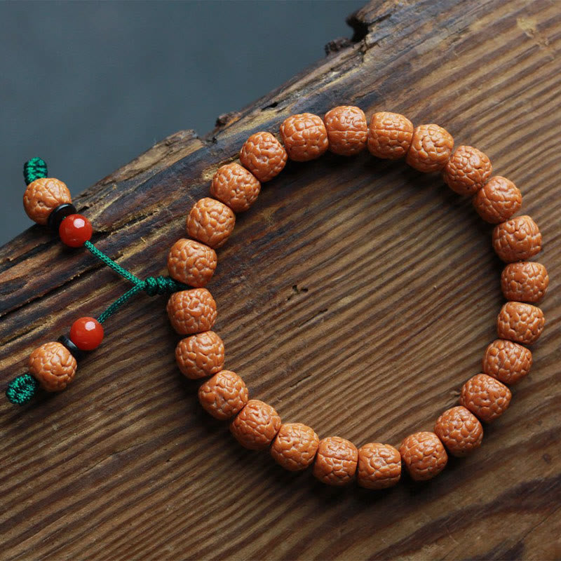 Bracelet de richesse en agate Rudraksha Bodhi Seed 9-11 mm