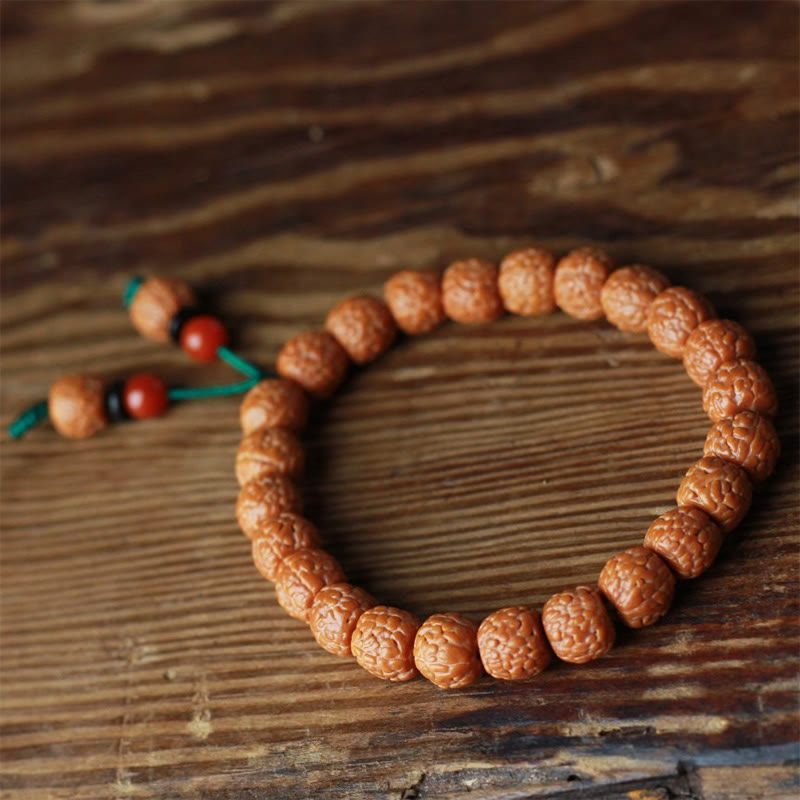 Bracelet de richesse en agate Rudraksha Bodhi Seed 9-11 mm