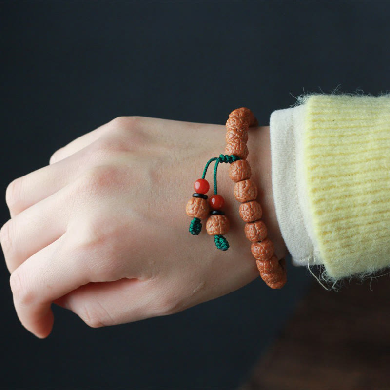 Bracelet de richesse en agate Rudraksha Bodhi Seed 9-11 mm