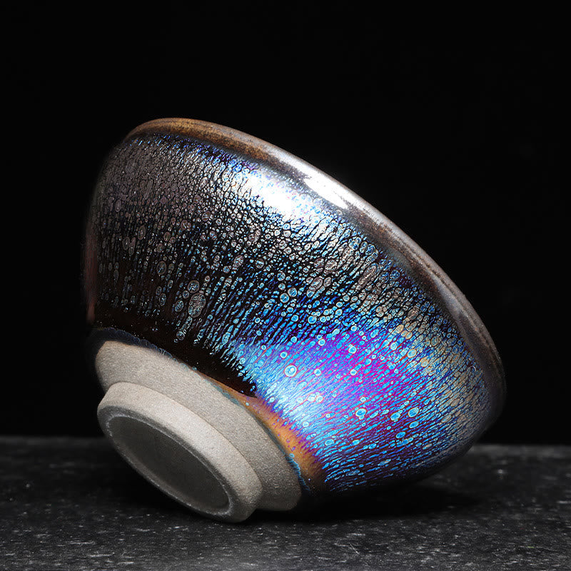 Tasse à thé en céramique Jianzhan bleue de 9,2 cm pour cérémonie