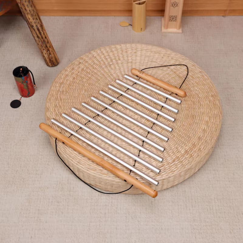 Traditional Kalimba with metal tines on woven base for Yoga Sound Therapy