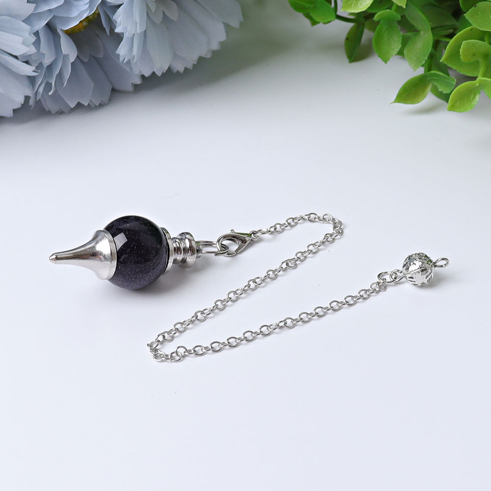 9" Round Crystal Healing Pendulum for Chakra Rituals