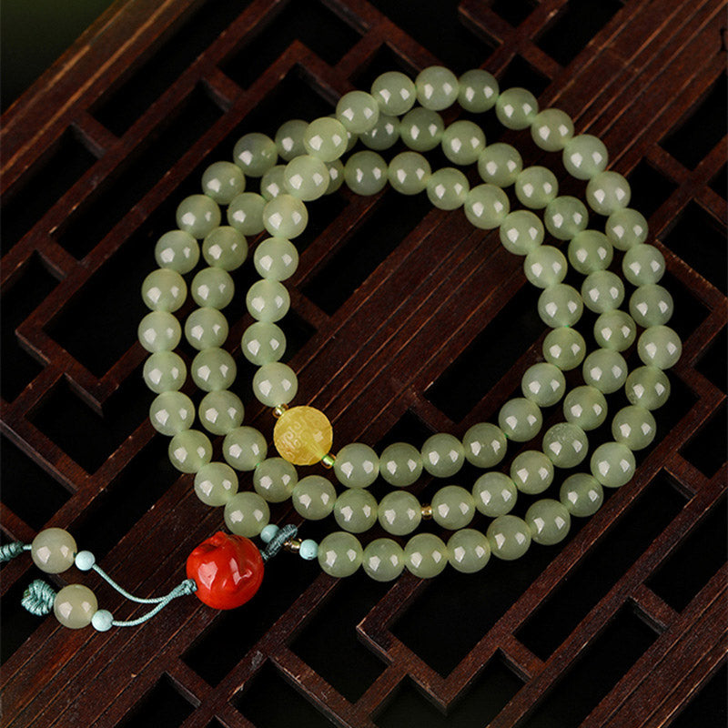 6mm Jade Prosperity Bracelet for Luck & Abundance