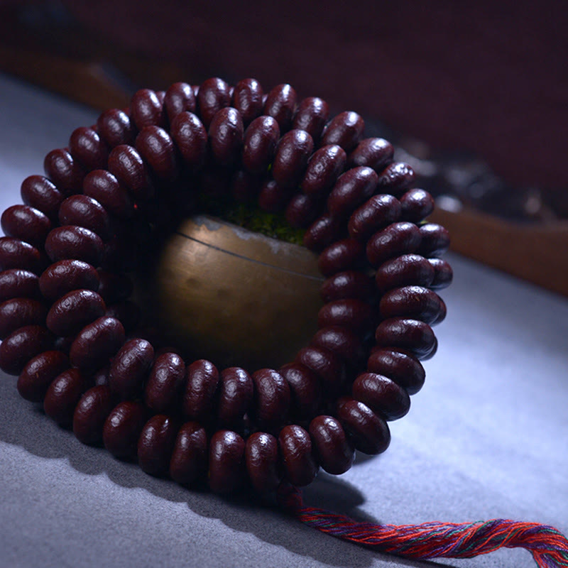 108 Beads Purple Bodhi Seed Mala Bracelet Meditation