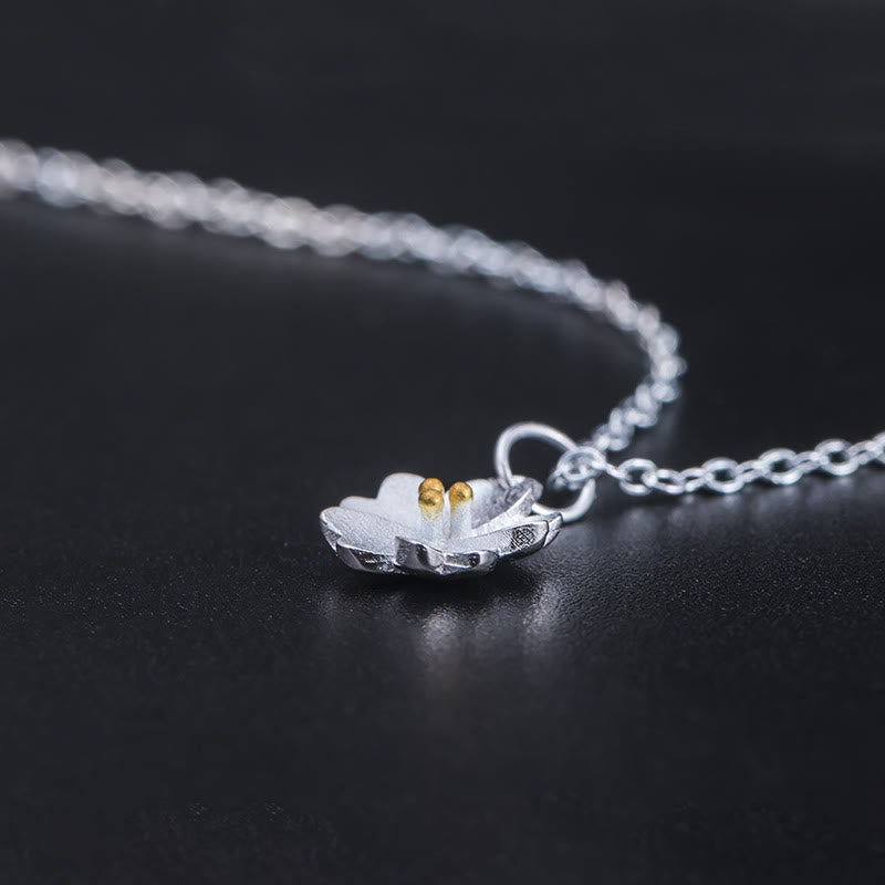 925 Sterling Silver Cherry Blossom Spiritual Necklace for Protection