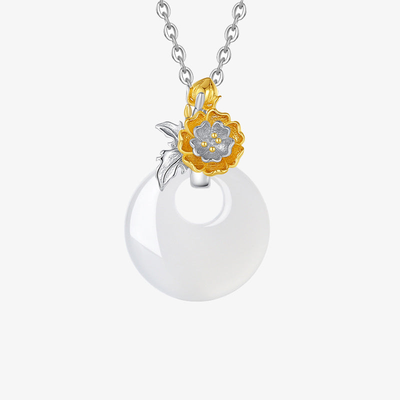 925 Sterling Silver Chalcedony Harmony Pendant Necklace